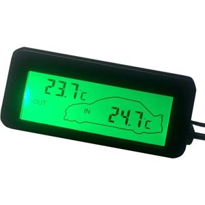 Auto binnen en buiten verlichte mini digitale thermometer