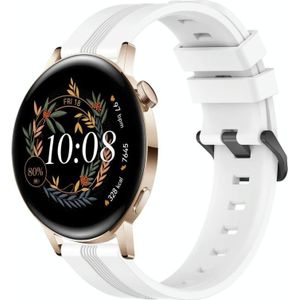 Voor Huawei Watch GT3 42 mm 20 mm concave gestreepte siliconen horlogeband