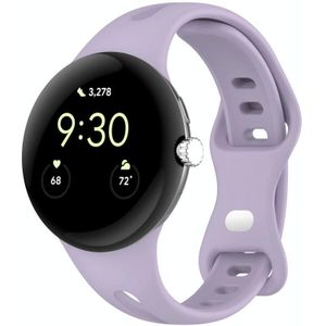 Voor Google Pixel Watch 2 siliconen horlogeband met kleine taille en vlindergesp