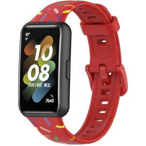Voor Huawei Band 7 Sports Rainbow Dots siliconen horlogeband