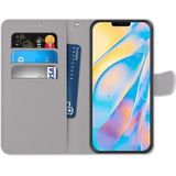 Gekleurde tekening Kruistextuur Horizontale Flip PU Lederen case met Houder & Kaart Slots & Wallet & Lanyard Voor iPhone 12 Pro Max(Cat Drinking Soda)