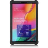 Voor Galaxy Tab A 10.1 (2019) T510 Tablet PC Siliconen Beschermhoes met Invisible Bracket(Zwart)