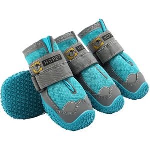 4 stks / set HCPET Hondenschoenen Ademend Net Hondenschoenen  Grootte: No.6 6.5cm