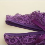 3 PCS Sexy Opening Kruis Slipje Flower Lace Briefs Thongs (Roze)