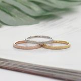 4 PCS Three Lifetimes Titanium Steel Couple Rings Very Fine Frosted Ring  Size: US Size 7(Rose Gold)