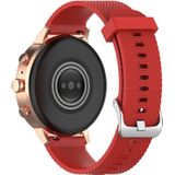 18mm Texture Siliconen Polsband Horloge Band voor Fossil Female Sport / Charter HR / Gen 4 Q Venture HR (Rood)