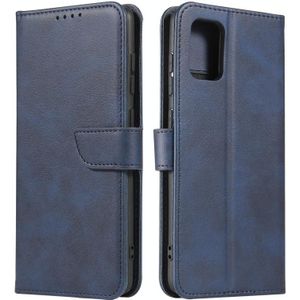 For Samsung Galaxy A02s (166.5mm) Calf Texture Buckle Horizontal Flip Leather Case with Holder & Card Slots & Wallet(Blue)