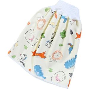 Baby waterbestendige en lek-proof doek luiers kinderen wasbare katoenen doek bed-bevochtiging rok broek  kleur: L (Elephant Curl Lion)