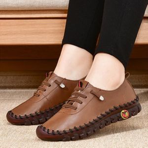 Side-stitched Tendon Soft Sole Shoe Outdoor Comfortabele en ademende lederen schoenen  maat: 35