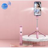 XT06S Live Beauty Bluetooth Tripod Selfie Stick (Pink)