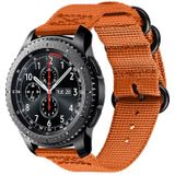 Voor Samsung Galaxy Watch Active 18mm S3 nylon drie-ring riem (oranje)