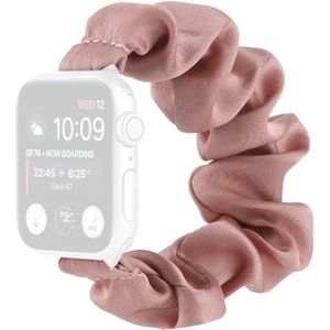 Sjaal Haar Tie Vervanging Horlogebanden voor Apple Watch Series 6 & SE & 5 & 4 44MM / 3 & 2 & 1 42mm (Lotus Root Pink)