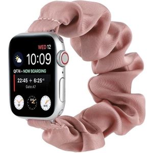 Sjaal Haar Tie Vervanging Horlogebanden voor Apple Watch Series 6 & SE & 5 & 4 44MM / 3 & 2 & 1 42mm (Lotus Root Pink)