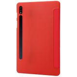 Voor Samsung Galaxy Tab S8 / S7 3-voudige houder Silicone Leather Tablet Case