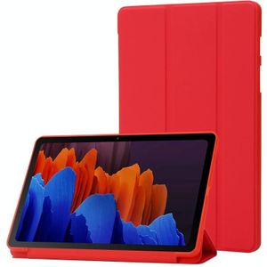Voor Samsung Galaxy Tab S8 / S7 3-voudige houder Silicone Leather Tablet Case