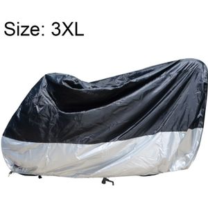 210D Oxford Cloth Motorcycle Electric Car Regenproof Dust-proof Cover  Grootte: XXXL (Black Silver)