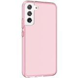 Voor Samsung Galaxy S21 FE 5G Schokbestendig Terminator Stijl Transparante Beschermende Telefoon Case (Pink)