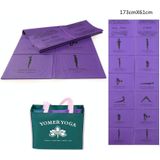 YM15C Draagbare Reizen Dikke Vouwen Yoga Pad Student Nnap Mat  Dikte: 5 mm (Purple Print)
