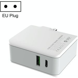 LDNIO A4403C 30W PD + Auto-ID opvouwbare snelle reislader met 1M 8-pins kabel  EU-stekker