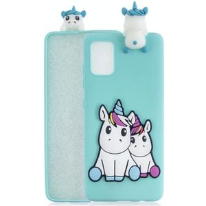 Voor Samsung Galaxy A53 5G Schokbestendig 3D Liggend Cartoon TPU-telefooncase (paar Eenhoorn)