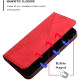 For Samsung Galaxy A51 5G Diamond Pattern Splicing Skin Feel Magnetic Horizontal Flip Leather Case with Card Slots & Holder & Wallet(Red)