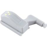 10 stuks 0.3W universele innerlijke scharnier LED Sensor lamp kast 3 LEDs nachtlampje Auto on/off Bulb(White Light)