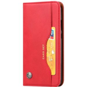 Knead huidtextuur horizontale Flip lederen case voor Huawei Nova 3e/P20 lite  met foto frame & houder & kaartsleuven & portemonnee (rood)