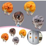 2 PCS Cat Ass Cartoon Stereo Magnetische Gesp Koelkast Stickers Zonder Magnetische Stickers (D Diep Bruin)