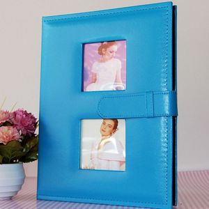 6 inch PU Leather Family Daily Photo Album met Creative Pocket (Blauw)