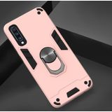 Voor Samsung Galaxy A70 & A70s 2 in 1 Armour Series PC + TPU Beschermhoes met ringhouder(Rose Gold)