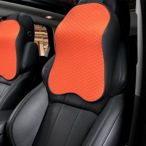 Vier seizoenen ademend Memory Foam auto nek kussen polyester hoofdsteun (oranje)