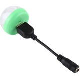 4W RGB Mini Magic Ball LED-podiumlamp met DC 5.5x2.5 / 2.1mm Female naar USB Female connectorkabel