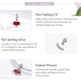 S925 Sterling Zilveren Hanger Red Love Planet DIY Armband Sieraden Accessoires