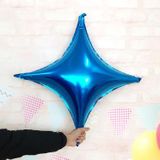 10 stuks vier-puntige ster kinderen partij decoratie ballon thema Bbirthday ballon pakket accessoires  grootte: 24 inch  kleur: blauw