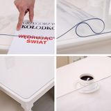 Transparant soft glass tablecloth huishoudelijk waterdicht tafelkleed PVC Tafelmat  Dikte: 1mm  Maat:90x120cm