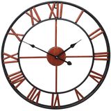 45cm Retro Living Room Iron Ronde Romeinse Numeral Mute Decoratieve Muur Klok (Brons)