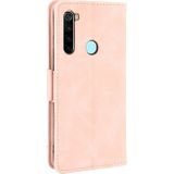 Voor Xiaomi Redmi Note 8 portemonnee stijl huid voelen kalf patroon lederen draagtas  met aparte kaartsleuf (roze)