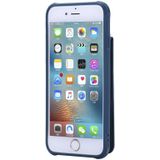 Voor iPhone 6 Vertical Flip Shockproof Leather Protective Case met Long Rope  Support Card Slots & Bracket & Photo Holder & Wallet Function(Blue)