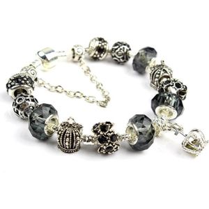 Dameskroon Kleurrijke Crystal Beaded Armband Handgemaakte Glas Bead Armband Lengte: 18cm (DZ33)