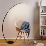 Eenvoudige creatieve visserij type lezing tafellamp woonkamer sofa slaapkamer vloer lamp  lichte kleur: wit licht (zwart)