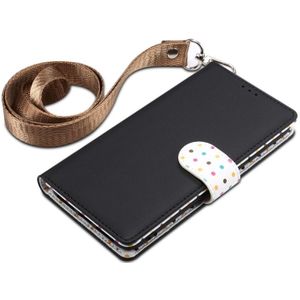 Wave Point horizontale Flip lederen draagtas met kaartsleuven & houder & portemonnee & Lanyard voor iPhone 11 Pro (zwart)