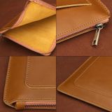 Universele echt leren 13.3 inch Business Laptoptas Sleeve met zijvak voor MacBook  iPad Pro 12.9 inch  Samsung  Lenovo  Sony  Dell  Chuwi  Asus  HP (koffie kleur)