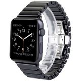 Voor Apple Watch serie 3 & 2 & 1 38mm Delicate keramiek pols horloge Band(Black)