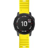 Voor Garmin fenix 6 22mm Smart Watch Quick release Silicon polsband horlogeband (geel)