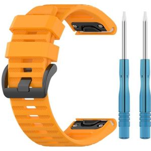 Voor Garmin fenix 6 22mm Smart Watch Quick release Silicon polsband horlogeband (geel)