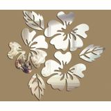 2 sets bloem patroon muur sticker Home decor 3D muur sticker Art DIY spiegel muur stickers woonkamer decoratie (zwart)