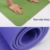 6mm dikte Eco-vriendelijke TPE anti-slip Home Oefening Yoga Mat  grootte: 183 * 61 cm (aubergine)