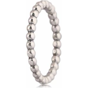 Vrouwen Fashion Charms kralen ring sieraden  metalen kleur: 925 zilver (54 mm)