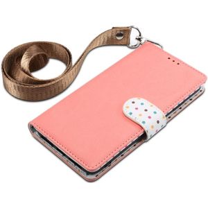 Wave Point horizontale Flip lederen draagtas met kaartsleuven & houder & portemonnee & Lanyard voor iPhone 11 Pro (roze)