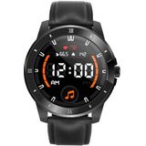 MX12 1 3 inch IPS-kleurenscherm IP68 waterdicht slim horloge  ondersteuning Bluetooth-oproep / slaapbewaking / hartslagmeting  stijl: lederen riem (zwart)